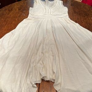 Odd Molly asymmetric white summer dress size small euc